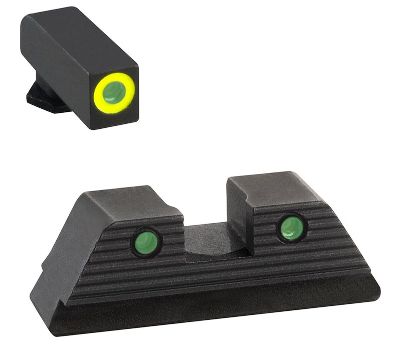 AmeriGlo Trooper GL-820 Night Sight Set Front & Rear for Glock 20/21 (Green/Lime)