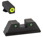 AmeriGlo Trooper GL-820 Night Sight Set Front & Rear for Glock 20/21 (Green/Lime)