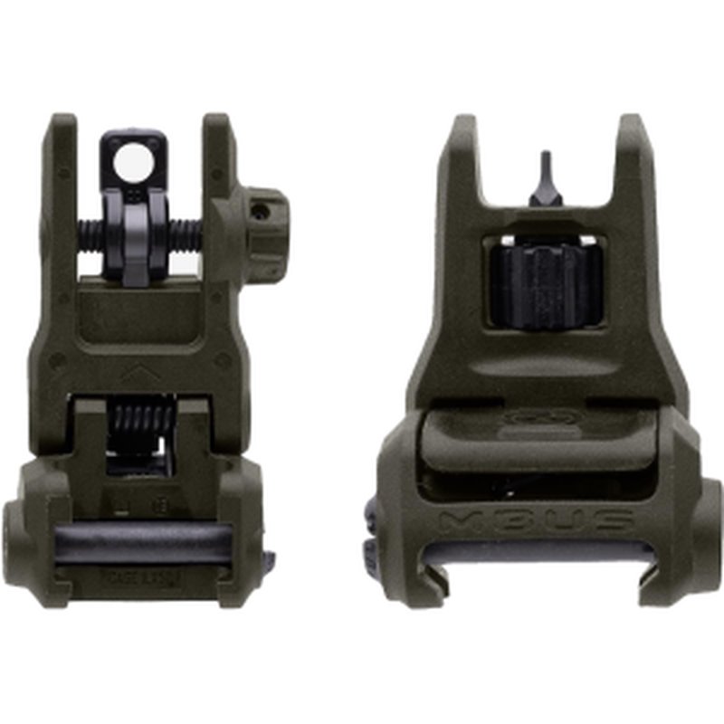 Magpul MBUS Gen 3 Flip-Up Front and Rear Sight Set AR-15 Polymer Olive Drab