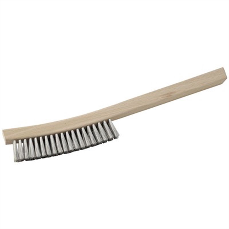Brownells Hand Carding Brush Stainless Wire Bristles Hardwood Handle
