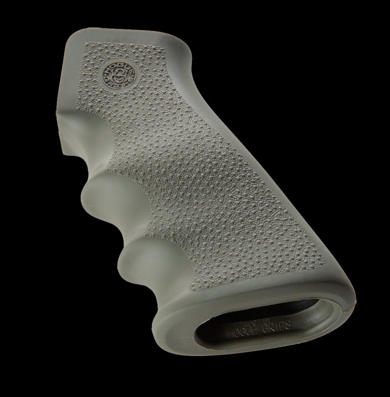Hogue OverMolded AR-15/M16 Pistol Grip Cobblestone Olive Drab 15001