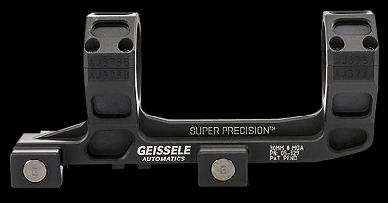 Geissele Automatics Super Precision 30mm Scope Mount (Vortex 1-6) Rings Combo Black Anodized 05329B