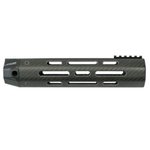 LANCER LCH5 Mid-Length 8\" Free Float AR15 Handguard 2\" Top Rail | Black Carbon Fiber