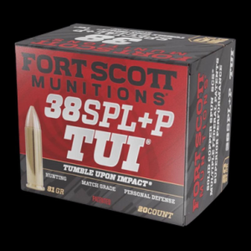 Fort Scott Munitions Tumble Upon Impact .38 Special 81gr Ammo SCS
