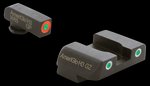 AmeriGlo Pro-Glo Tritium Night Sight Set for Glock - Green/Orange Front & Green/White Rear