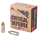 Hornady Critical Defense Lite 9mm FTX 100 Grain Ammo, 25 Rounds