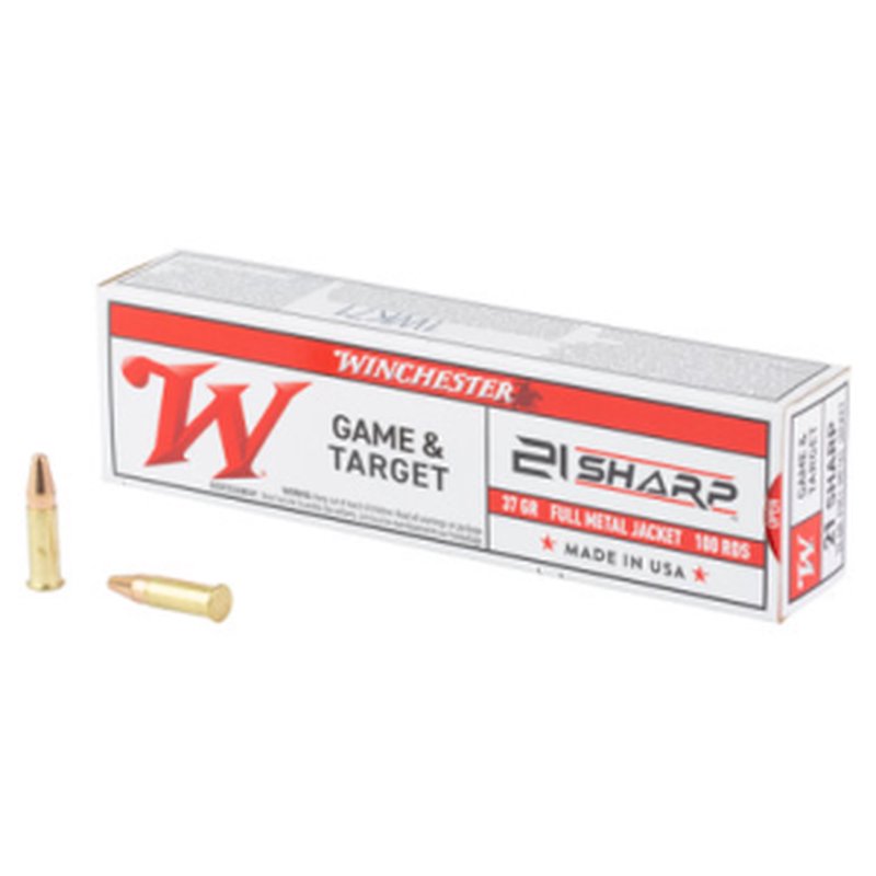 Winchester USA 21 Sharp 42Gr Rimfire FMJ Ammo - 100 Rounds