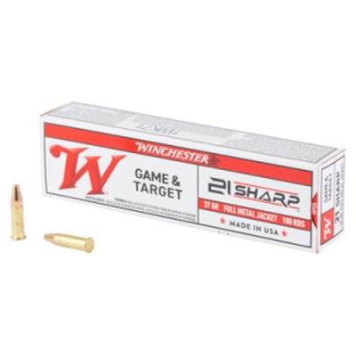 Winchester USA 21 Sharp 42Gr Rimfire FMJ Ammo - 100 Rounds