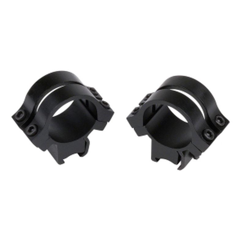 Weaver Quad-Lock 1in High Scope Rings 49047 Matte Black Aluminum