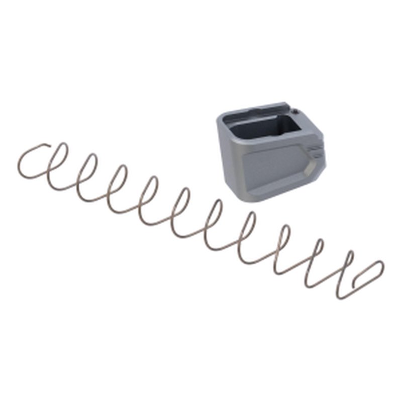 Tyrant CNC Magazine Extension +4/5 For Glock 19 - Grey