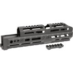 Midwest Industries MIAKALPHA100 Alpha Drop-in Aluminum Black Hardcoat Anodized 5 Slot Picatinny Rail AK-Platform 10" Long Compatible w/M-LOK