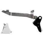 Timney Triggers ALPHAGLOCK5 Alpha Competition 9mm Luger/40 S&W/22 LR, Silver Straight Trigger