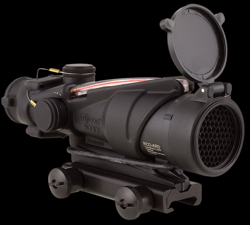 Trijicon TA31RCO ACOG 4x32 Scope with Illuminated Red Chevron Reticle – Black Hardcoat Anodized