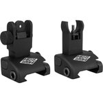 Yankee Hill Machine 5040H Quick Deploy Folding Sight Same Plane Hooded Stem Aluminum Black