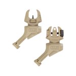 FAB Defense Deployable Front & Rear Sight Set AR-15 Flat Dark Earth