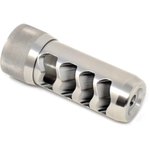 Area 419 Sidewinder Magnum Self Timing Muzzle Brake 338 Caliber with 5/8"-24 Universal Thread Adapter Stainless Steel