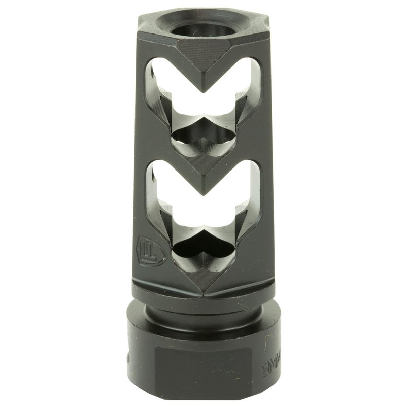 Fortis Manufacturing 9mm Muzzle Brake 1/2x28 Thread Nitride 4140 Steel 9MM-MB-BLK-28