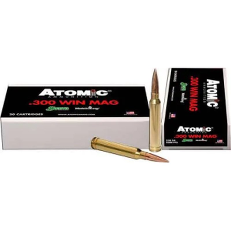 Atomic Ammo .300WM Match 220gr Sierra HPBT Rifle Ammunition