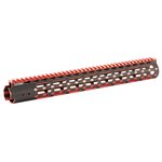 UTG PRO M-LOK AR-15 Free-Float Handguard 15in Black/Red Two-Tone MTU019SSMR2