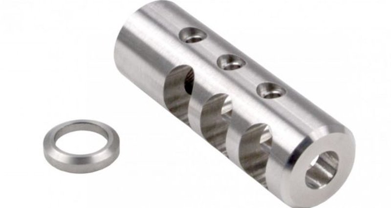 Sniper .223/5.56 NATO 1/2x28 Stainless Steel Muzzle Brake / Recoil Compensator