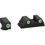 AmeriGlo GL430 Classic 3 Dot Night Sight Set for Glock 42/43 Tritium Green w/White Outline Front & Rear