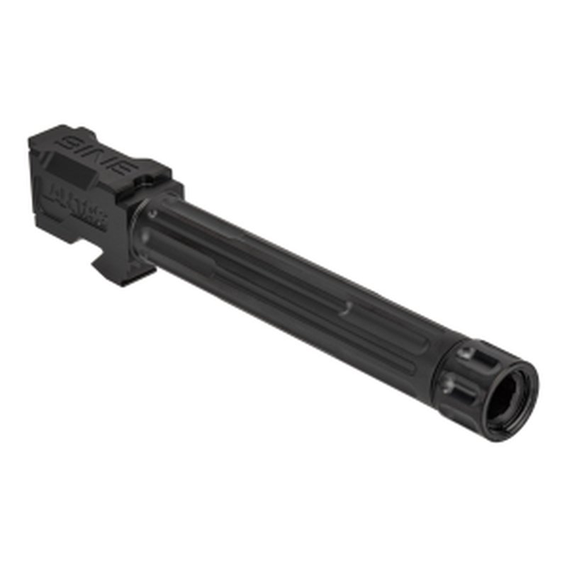 Lantac 9INE Threaded Fluted Barrel for GLOCK 17 - Black DLC