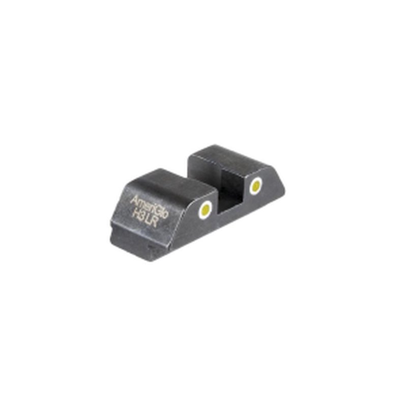 AmeriGlo Glock Tritium 2-Dot Rear Sight Yellow w/ White Front Reference