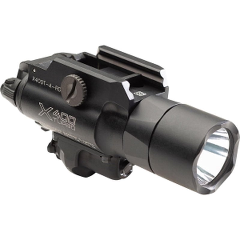 SureFire X400-A Turbo 650 Lumen weapon light w/ laser (red) black