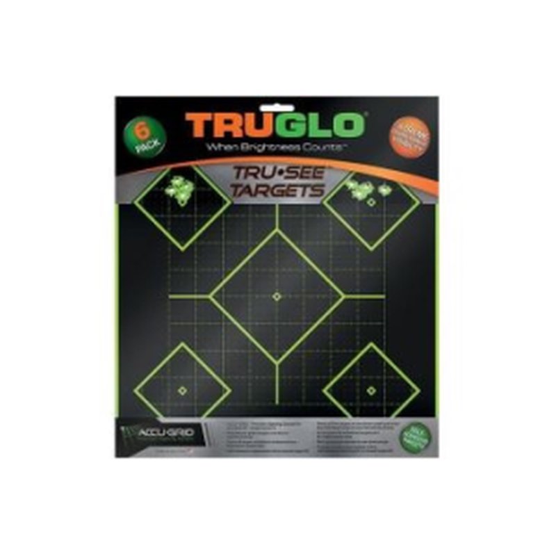 TruGlo TG14P6 Tru-See Self-Adhesive Paper Universal Heavy Paper Black/Pink 5-Diamond Includes Pasters 6 Pack