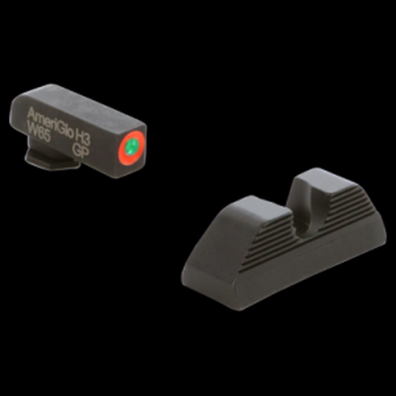 AmeriGlo GL-351 Protector Night Sights for Glock Green Tritium Front
