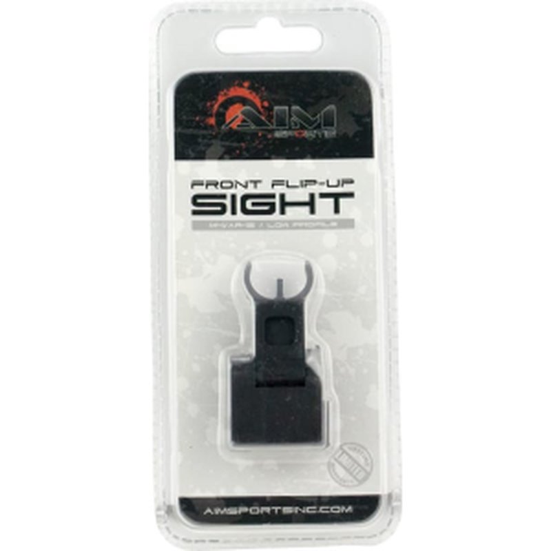 Aim Sports MT200 Front Flip-Up Iron Sight AR-15 Low Profile 49 MOA Black Anodized