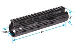 UTG Pro AR15 Carbine Length 7in Super Slim Free Float Handguard Black