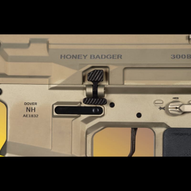 Q LLC ACCBBC Balanced Bolt Catch Oversized, Black, Fits AR-15 & Honeybadger