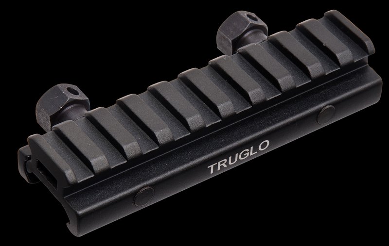 Truglo TG8970B Picatinny Riser Mount 1/2 Inch Rise 4 Inch CNC Aluminum Matte Black