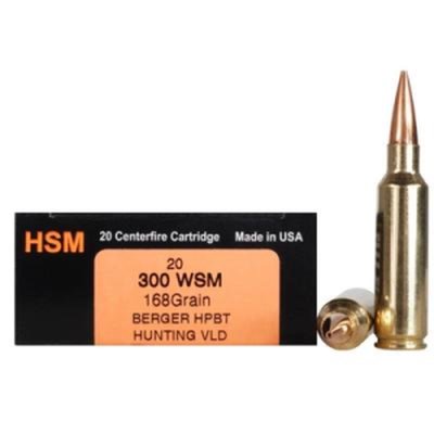 HSM Trophy Gold 300 WSM 168gr VLD Berger Hunting Ammo