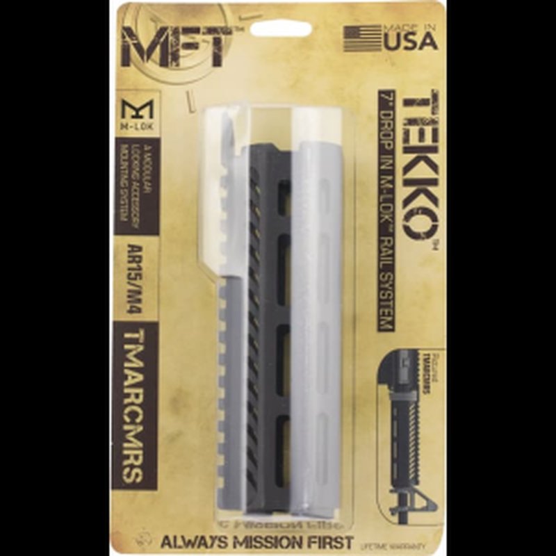 Mission First Tactical TMARCMRS Tekko Rail System AR-15 Carbine Black Hardcoat Anodized Aluminum 7" M-LOK