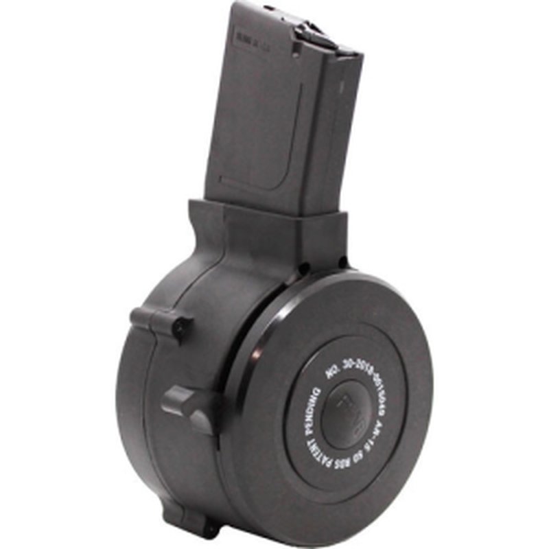 Iver Johnson AR-15 50-Round Drum Magazine .223 Rem/5.56 NATO Black Polymer