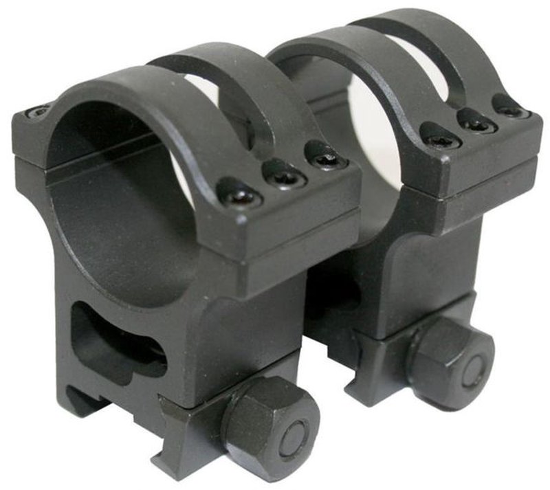 Precision Reflex 30mm Steel Scope Rings Heavy Duty Black