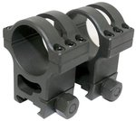Precision Reflex 30mm Steel Scope Rings Heavy Duty Black