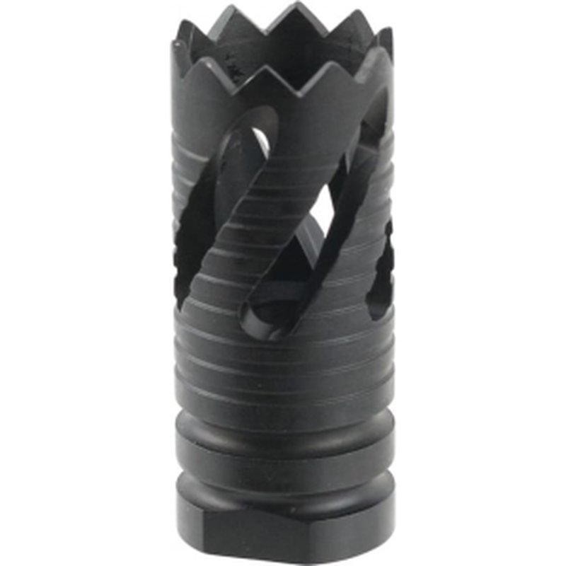 TacFire MZ10213B Thread Crown Muzzle Brake Black Oxide Steel with 5/8"-24 tpi Threads & 2.05" OAL for 308 Win AR-10