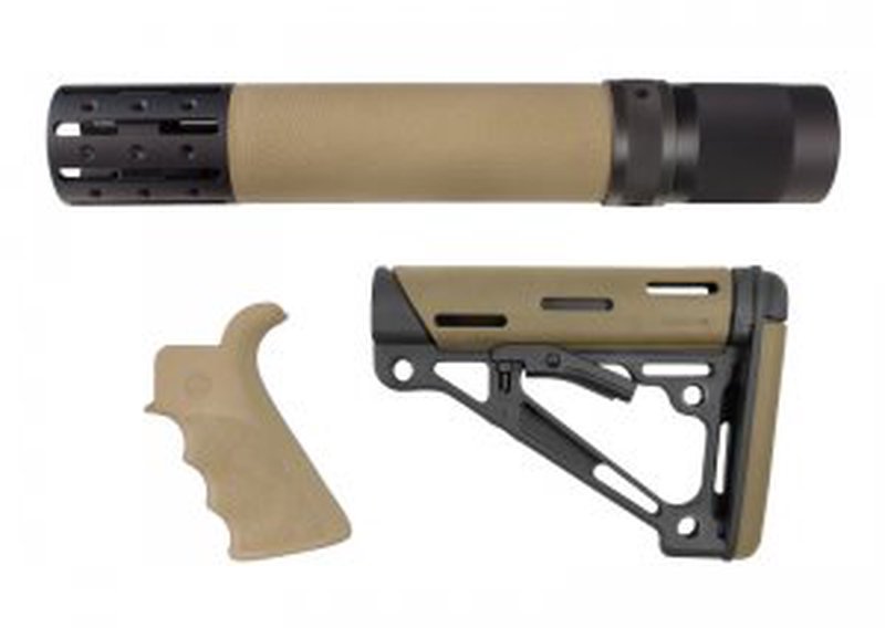 Hogue AR-15/M-16 Kit Desert Tan Mil-Spec Buffer Tube & Rifle Stock Set