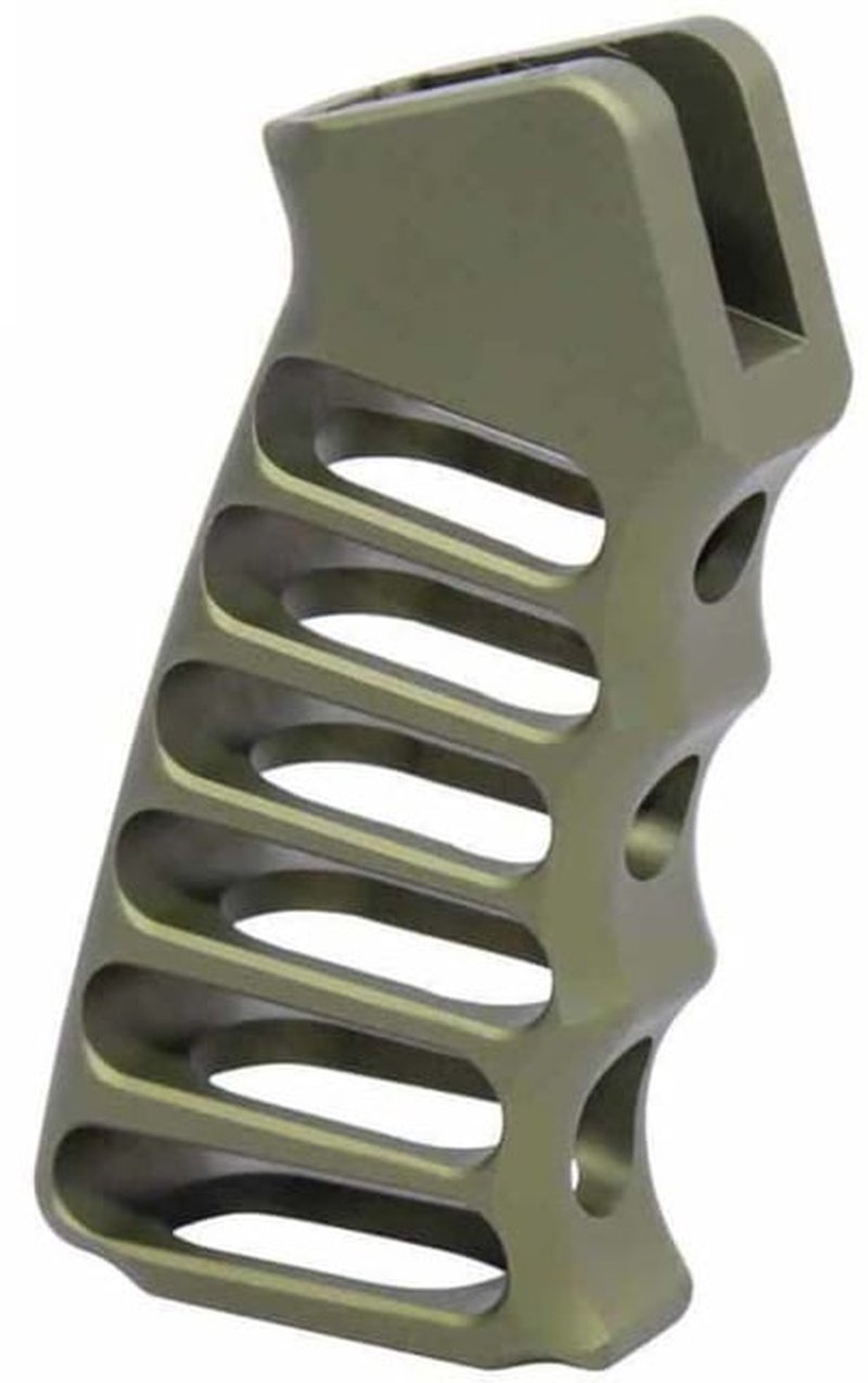 Guntec USA Ultralight Series Skeletonized Aluminum Pistol Grip Anodized Green