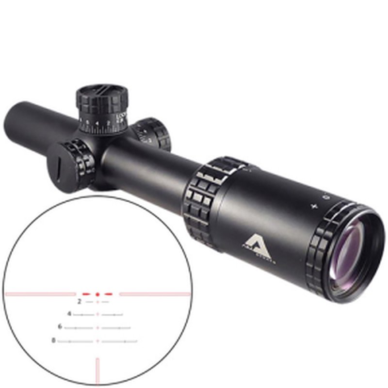 Aim Sports Alpha 6 1-6x24 Riflescope with CQ1 MOA Reticle, 30mm Tube, 24mm Objective
