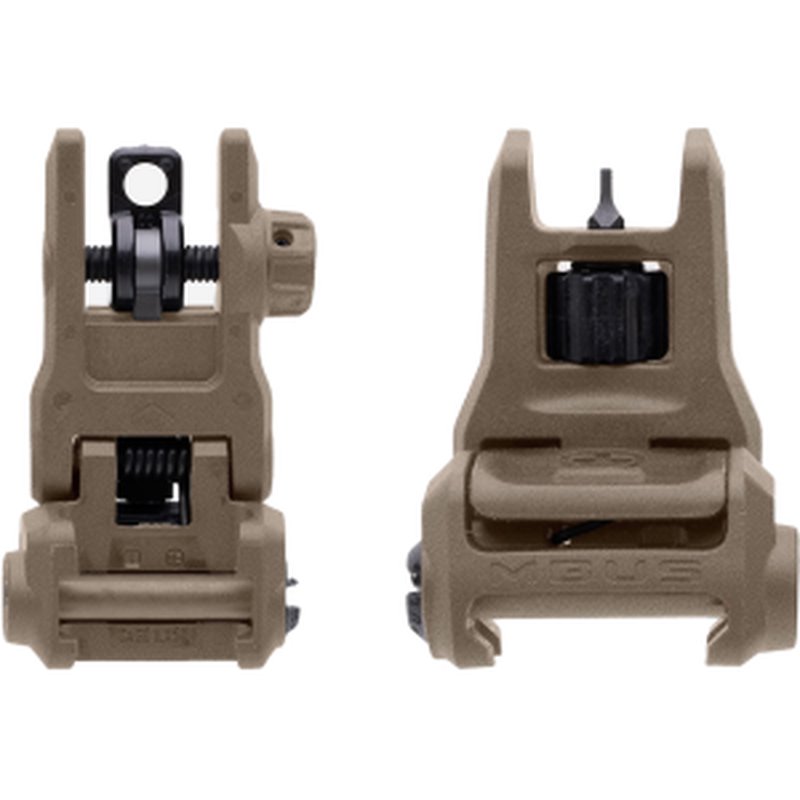 Magpul MBUS Gen 3 Flip-Up Sight Set AR-15 Front/Rear Polymer Flat Dark Earth