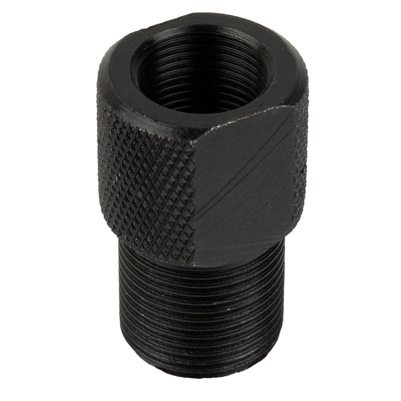GrovTec Thread Adapter Converter 1/2-28 to 5/8-24 Black Oxide Knurled Steel GTHM197
