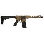 Wise Arms WA-15B 10.5-300-SBA3-FDE Pistol, 300 AAC Blackout, 10.5" Barrel, 30+1, Semi-Auto, FDE, SBA3 Brace, Billet Receiver