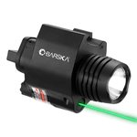 Barska Laser LED Weapon Light CR123A Green 200 Lumens Black