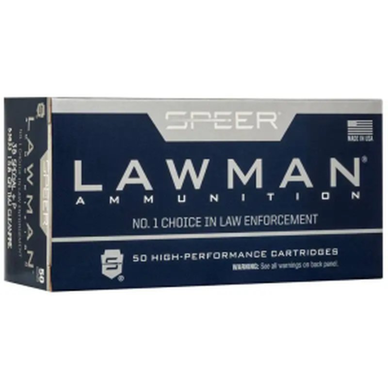 CCI 38 Special 125gr TMJ Lawman Ammunition 50 Rounds