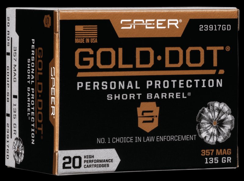 Speer Gold Dot .357 Magnum Hollow Point 135 Grain Nickel-Plated Brass