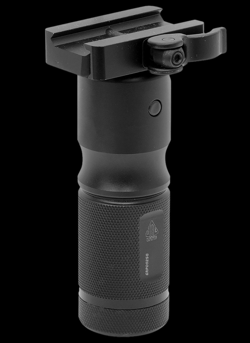 Leapers UTG Foregrip Quick-Detach Foldable Black Aluminum Picatinny Mount MNTGRP002SQ